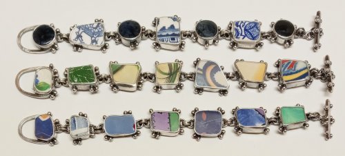 Judy Larson's Broken  AKA Bits and Pieces Dish Jewelry - , Metalwork, Filing, Finishing, Tumbling, Tumble, Tumbling Jewelry, Butane Torch, Soldering, Solder, Design, adjusting length